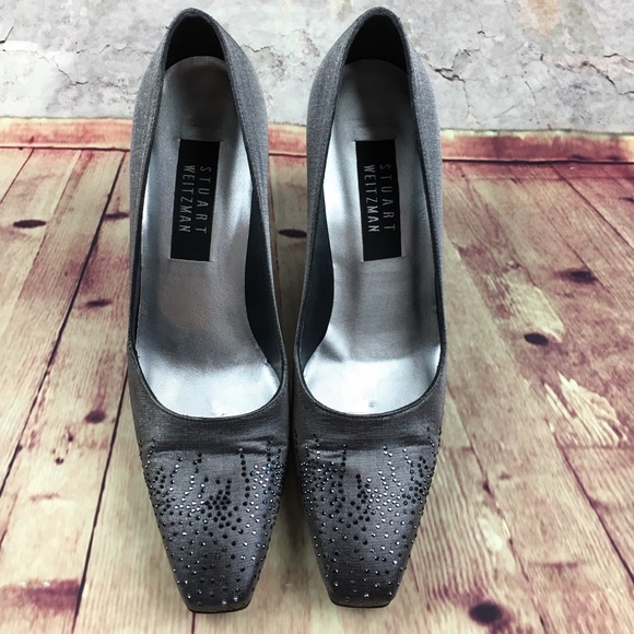 💸Stuart Weitzman Explosion Pewter heels size 8.5 - Picture 4 of 8